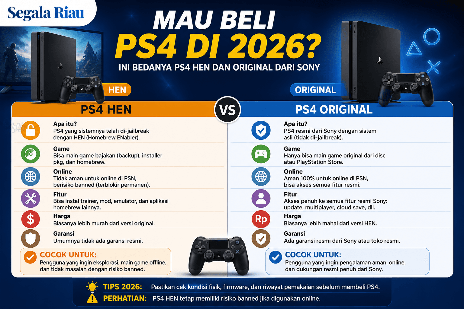 Dilema PS4 HEN vs Original di Tahun 2026: Panduan Lengkap Agar Tidak Salah Pilih