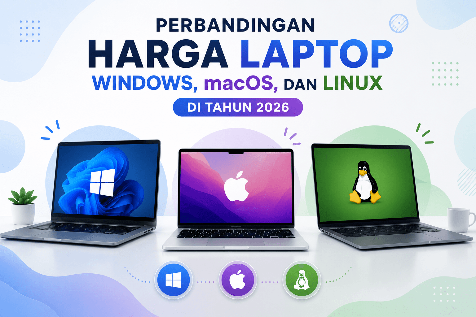 Perbandingan Harga Laptop Windows, macOS, dan Linux di Tahun 2026